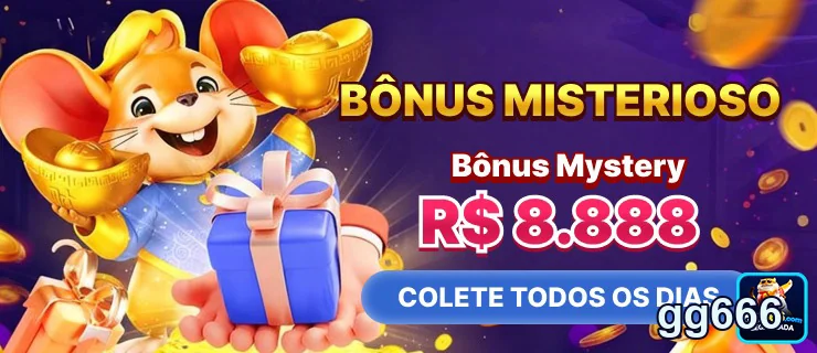 Imagem de bônus misterioso da plataforma gg666 com prêmios.