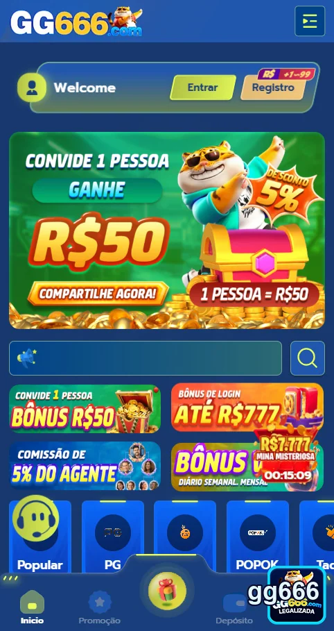 Tela de apostas esportivas com bônus e promoções gg666.