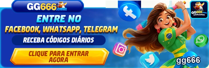 Interface da gg666 com opções de suporte VIP e redes sociais.